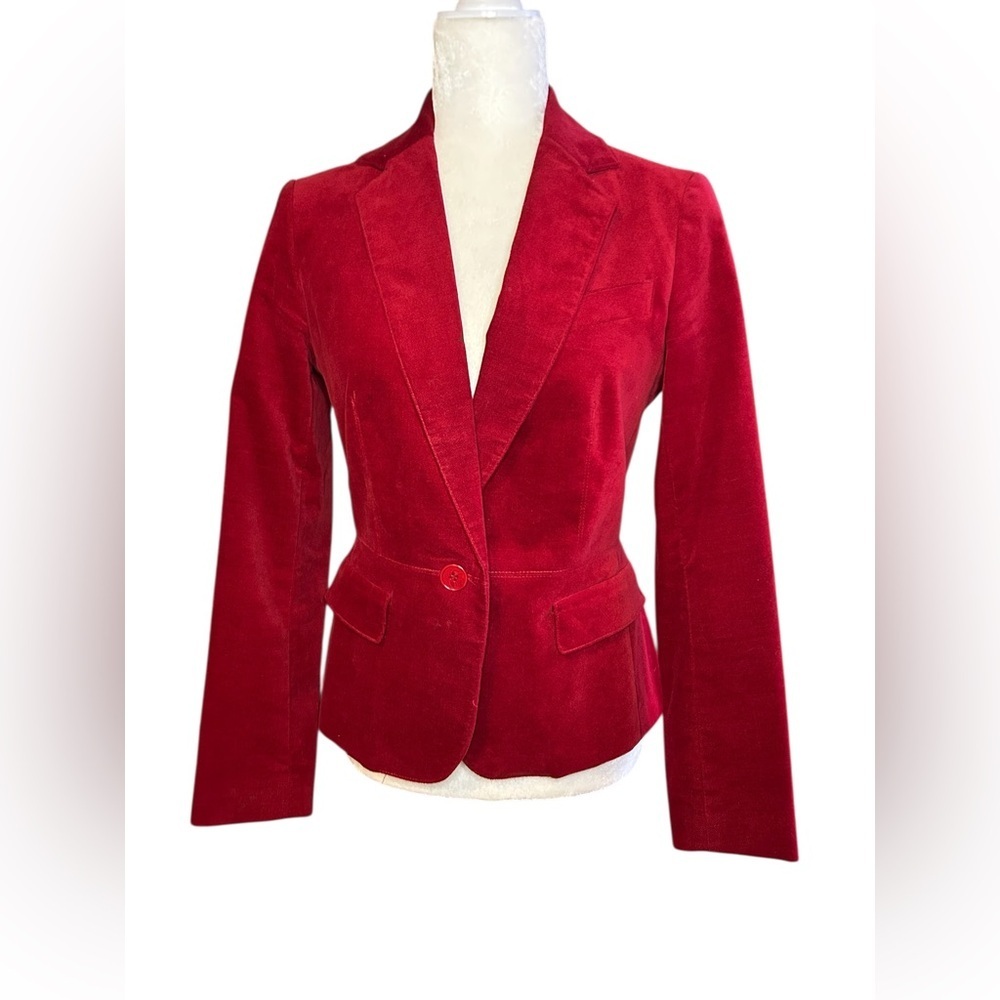 Talbots Red Velvet Blazer | Size 4